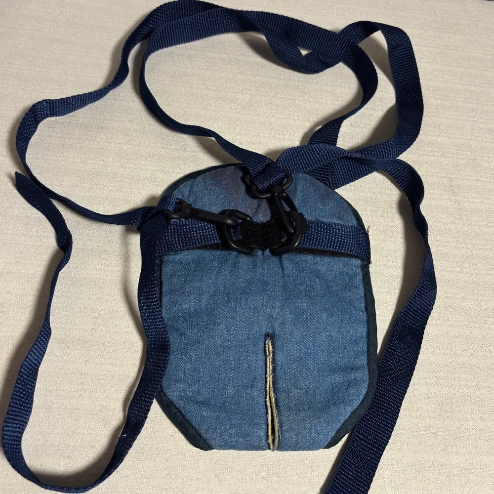 Pet Pouch for small dog blue made in USA steam cleaned
